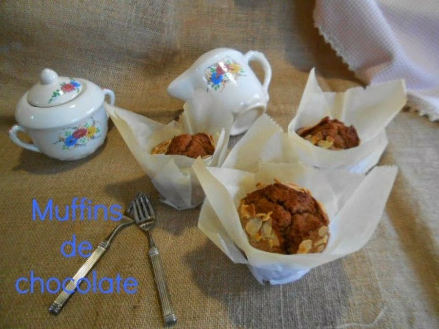 muffins de chocolate sin gluten