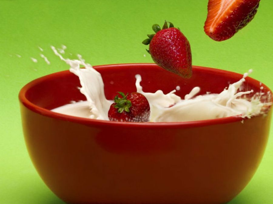 fresas con leche