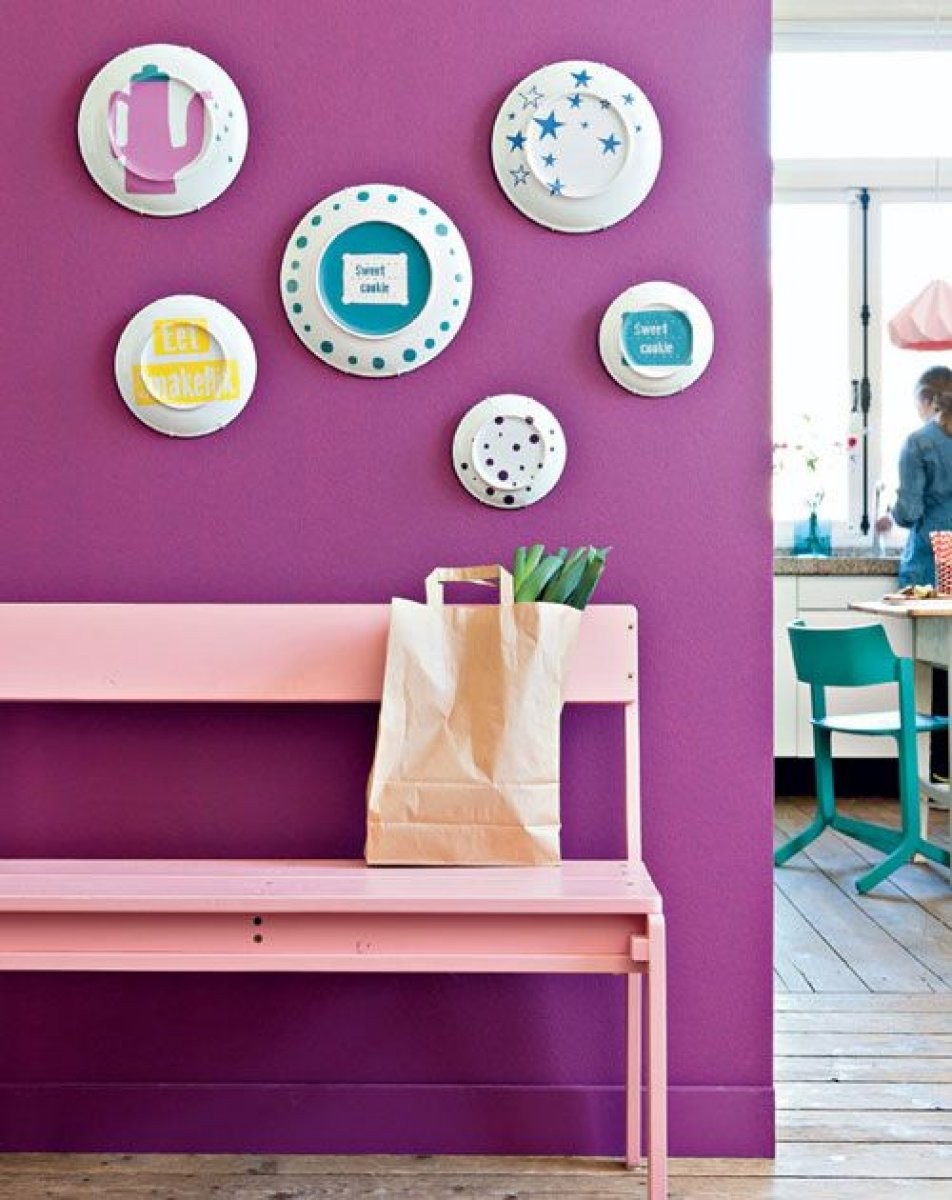 Decoracion de paredes con platos