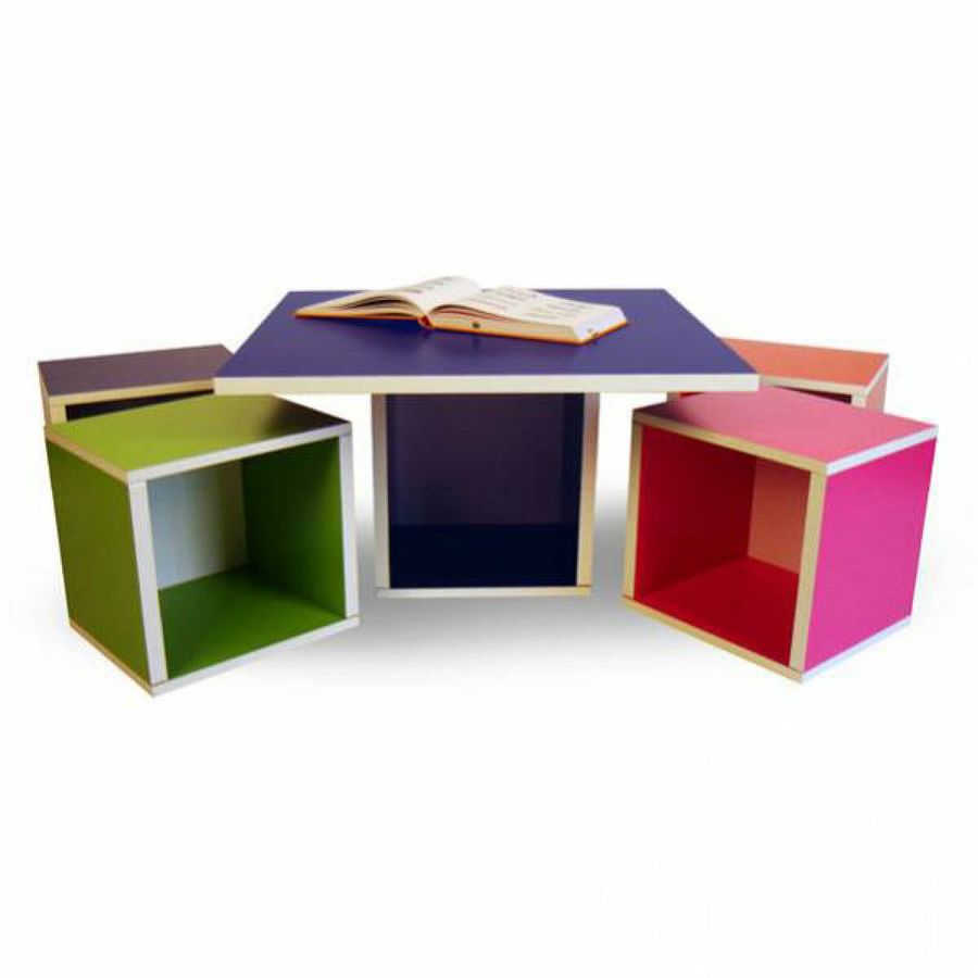 mesa para niños de colores