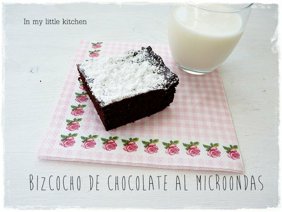  Bizcocho de chocolate en el microondas