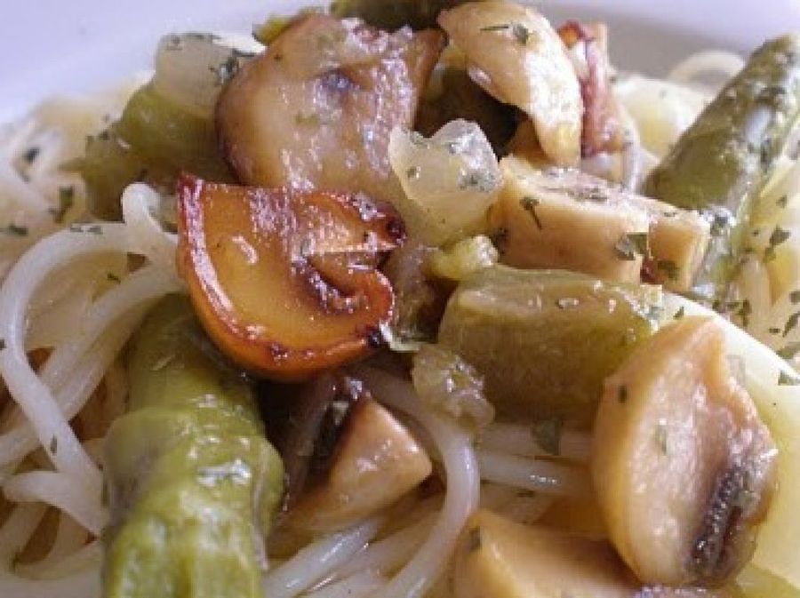 Espaguetis con verduras