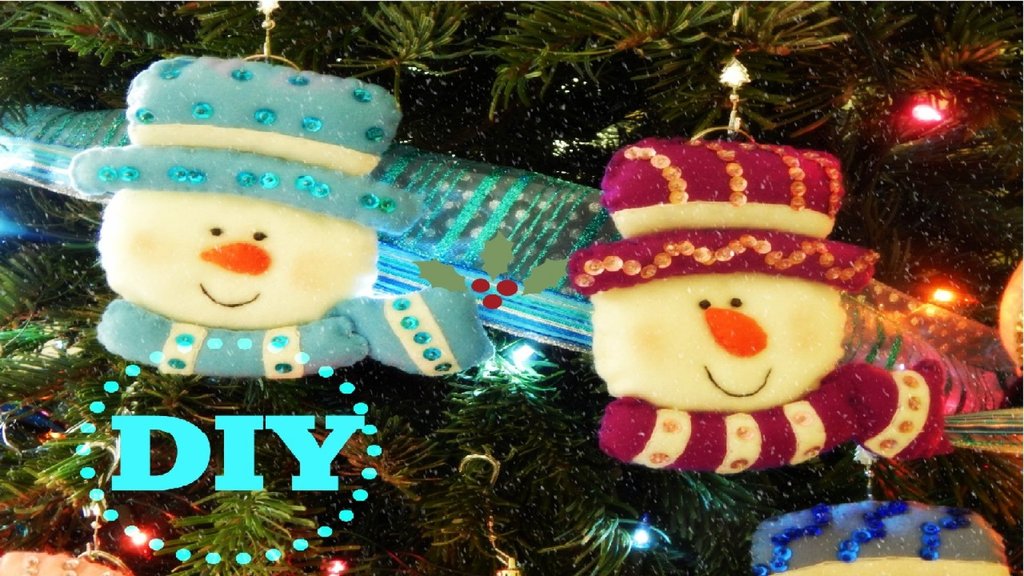 Traer Establecer Diligencia DIY Navidad muñecos de nieve en fieltro | Manualidades