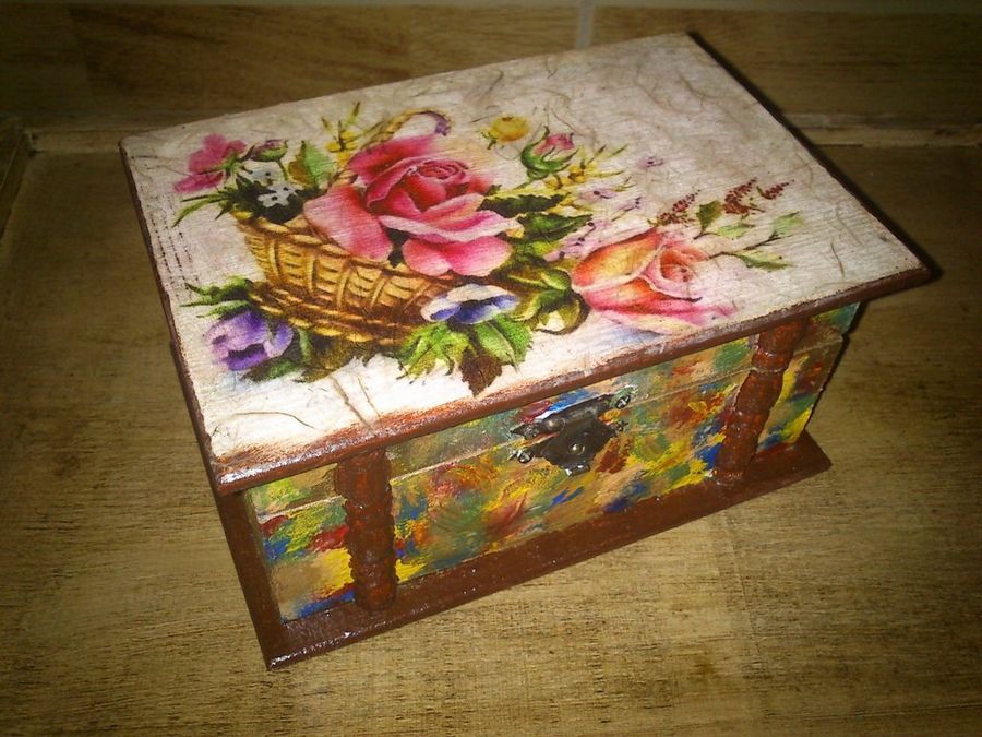 cajas madera decoupage  Como decorar cajas, Cajas de madera ideas, Cajas  decoradas