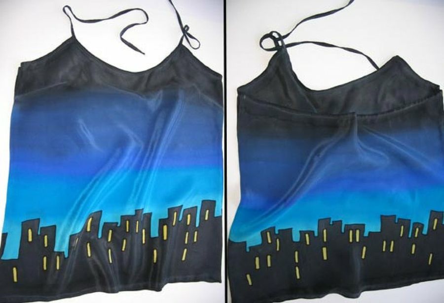 camiseta dibujo noche