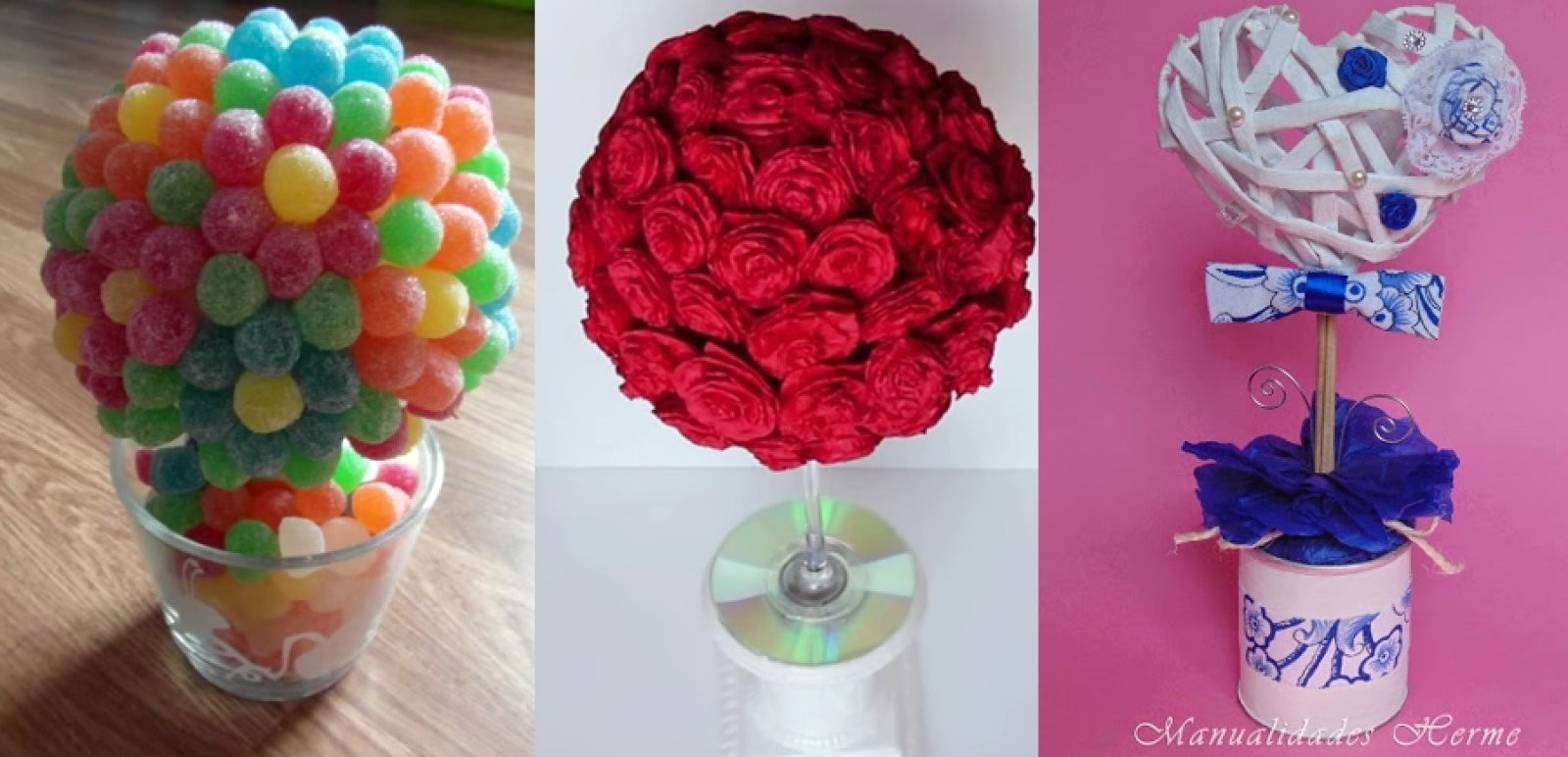 3 topiarios decorativos para fiestas: materiales y pasos
