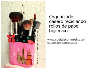 DIY Porta brochas de Maquillaje Casero Reciclado - Organizador de Brochas -  Mini Tip#63 
