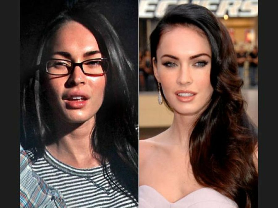 Celebridades sin maquillaje antes y después.