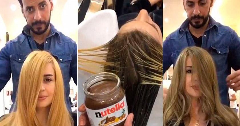 Punto de exclamación Del Sur Actriz Teñir el cabello con Nutella | Belleza
