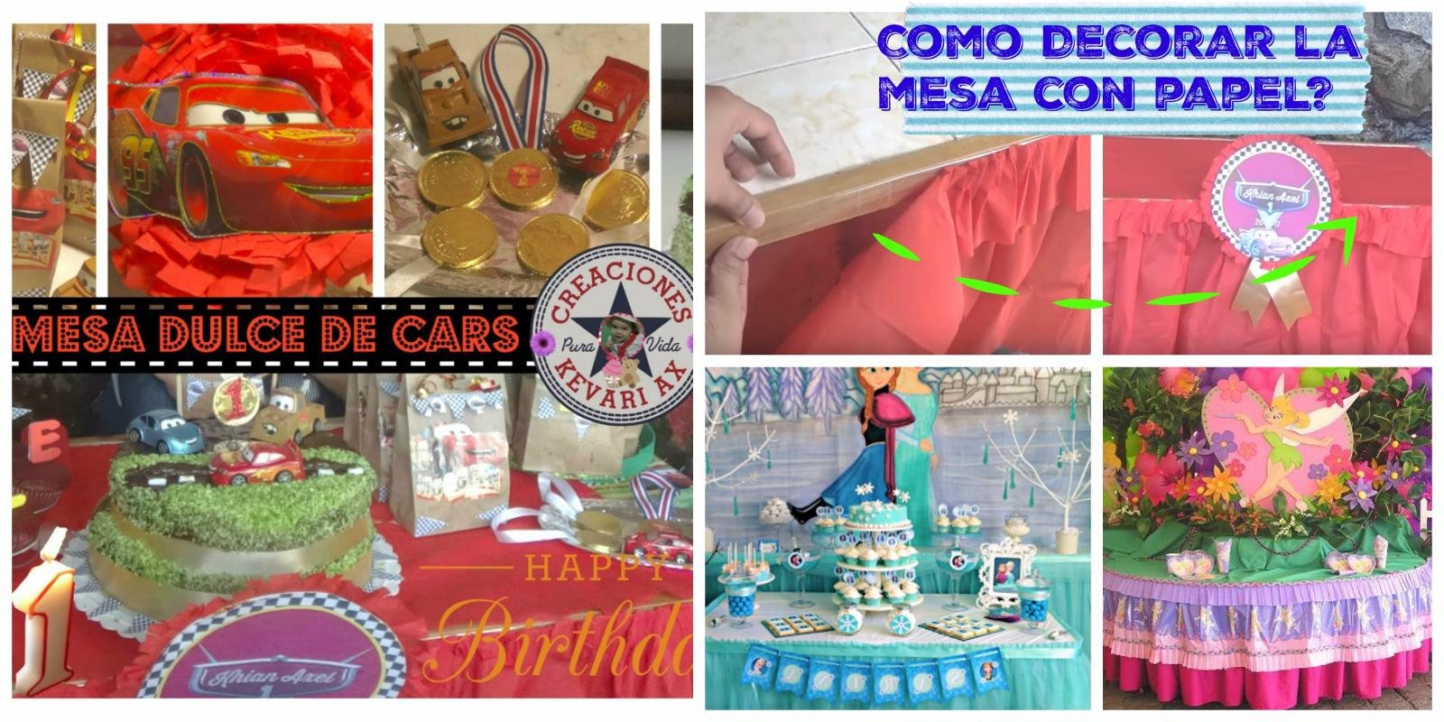 ¿Cómo decorar mesa de dulces con papel crepé? En 5 minutos MUY Fácil DIY