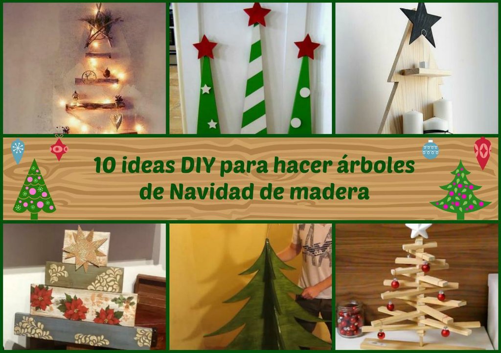 10 ideas DIY para hacer árboles de Navidad de madera | Bricolaje