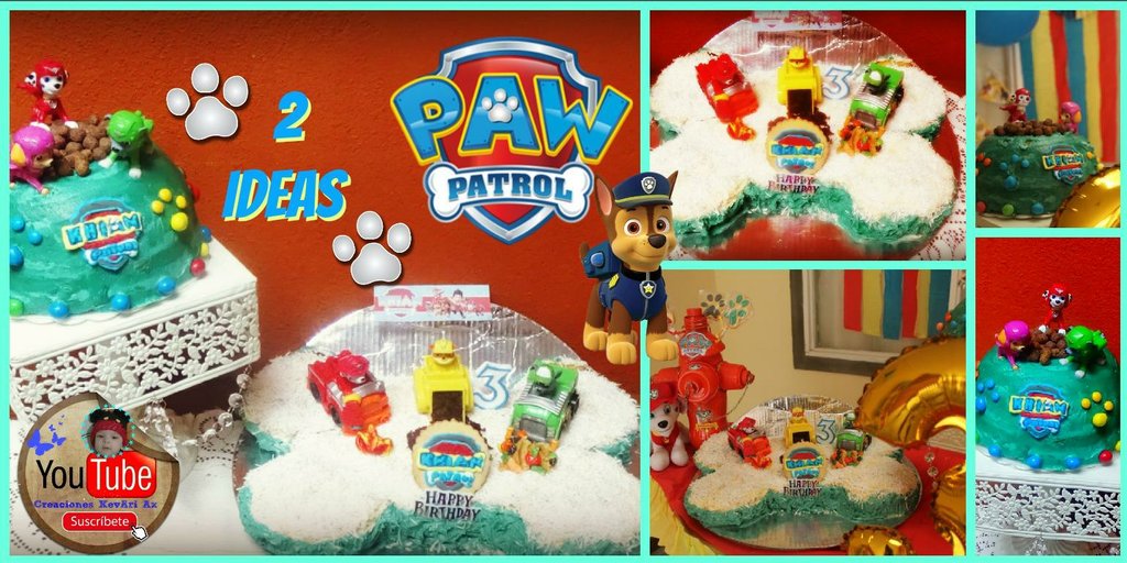 Tortas de Paw Patrol: Decoración de Tortas de Patrulla Canina para  Cumpleaños