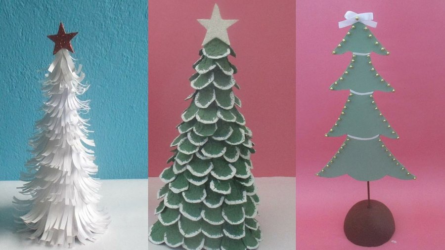 3 árboles navideños creativos con reciclaje | Manualidades