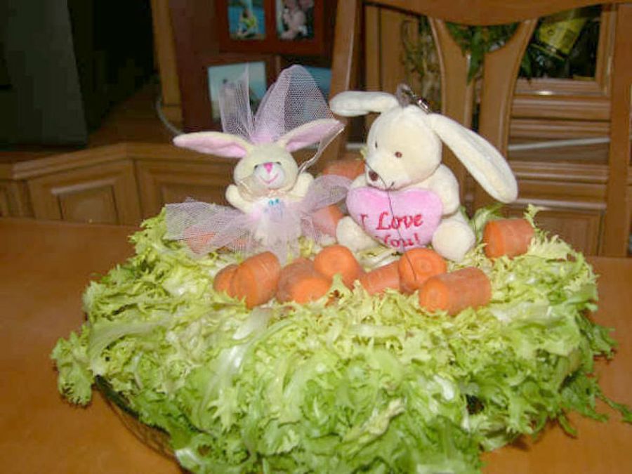 tarta nupcial de conejos