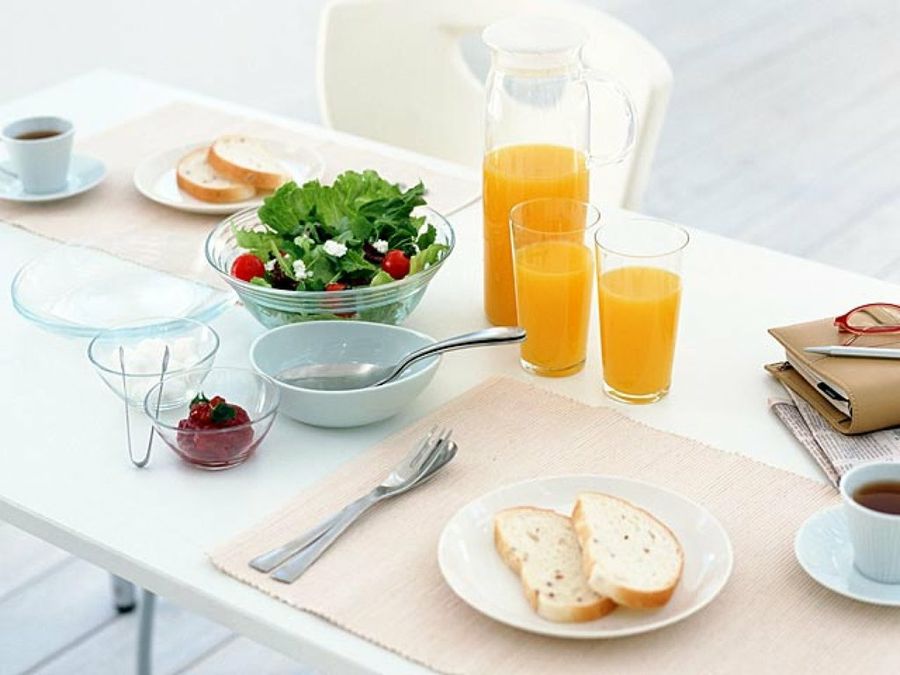 mesa de desayuno