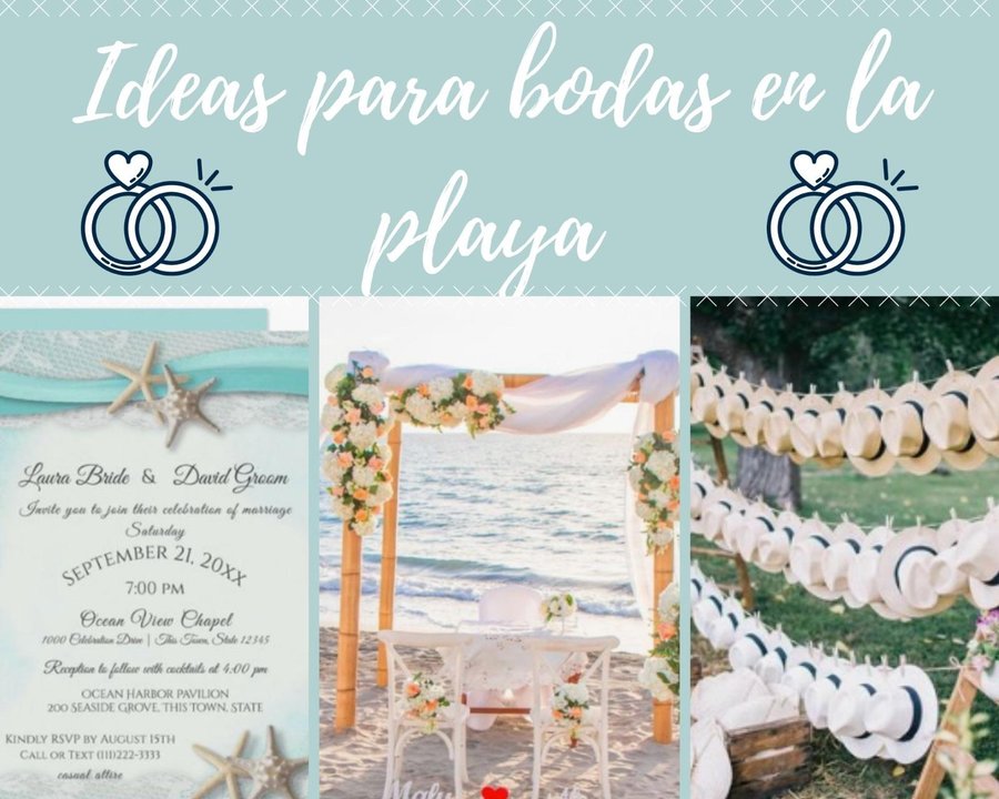 Ideas para bodas en la playa Bodas
