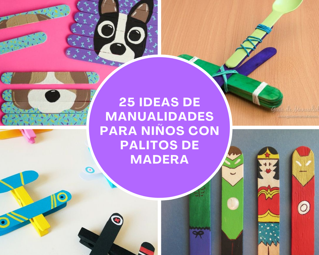 25 ideas de manualidades para niños con palitos de madera