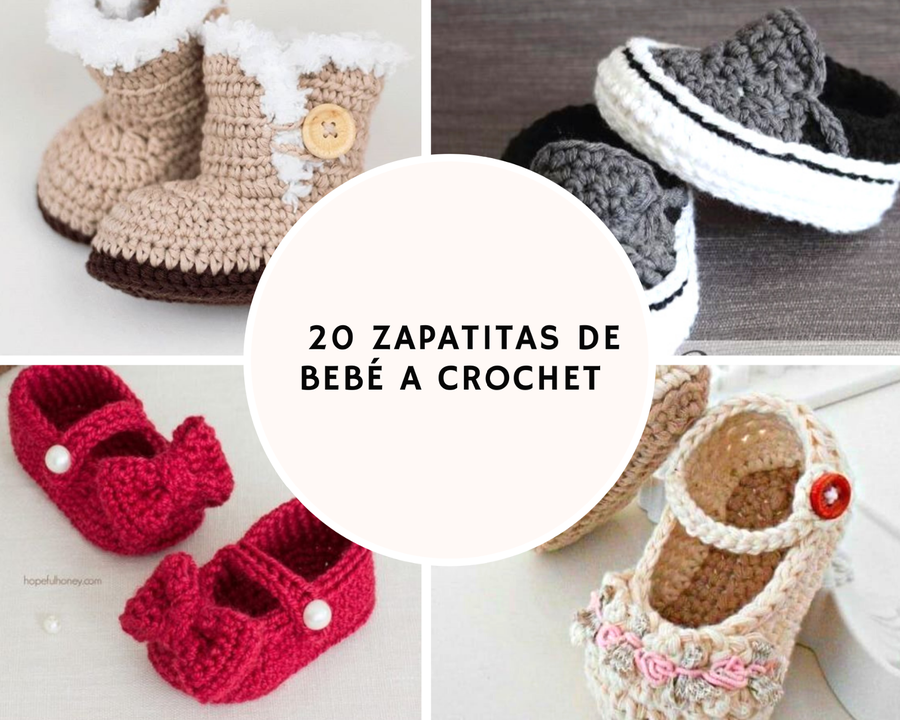 20 zapatitas de a crochet | Manualidades