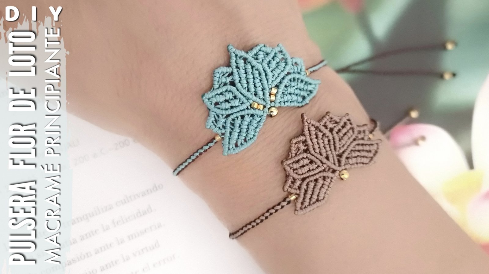 DIY Pulsera Flor DE Loto EN Macramé | Como Hacer Pulseras Fácil EN Macramé